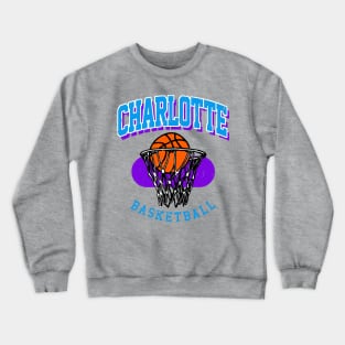 Vintage Charlotte Basketball Crewneck Sweatshirt